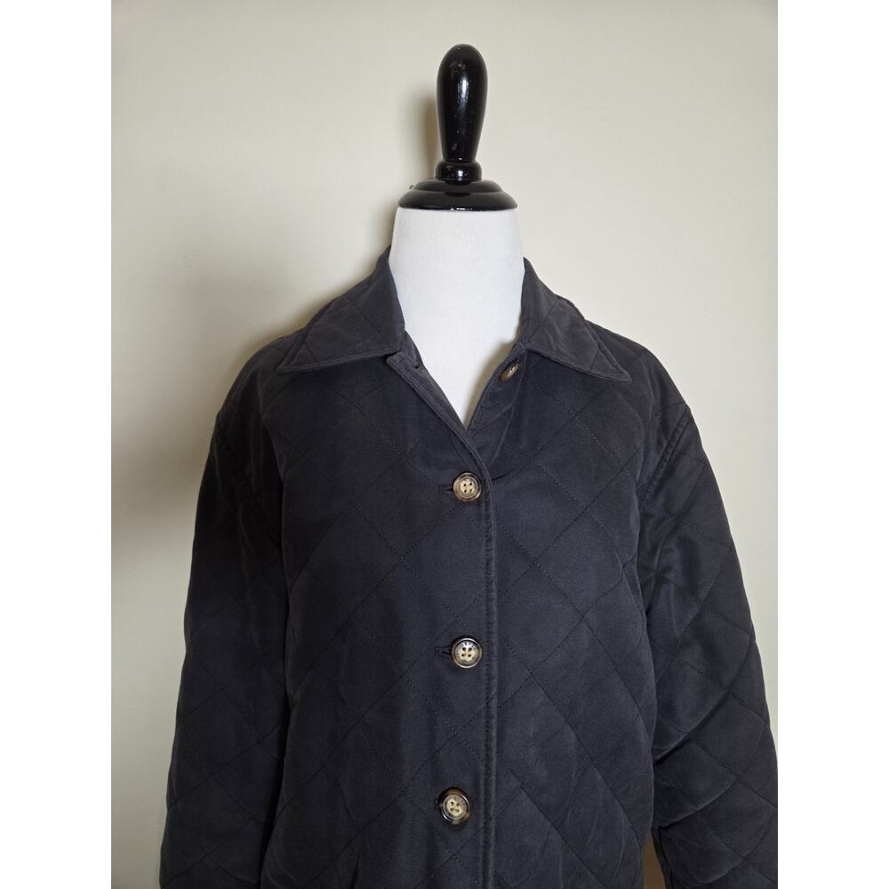 Vintage Orvis Women's Quilted Chore Jacket Coat Black Size Small - Picture 2 of 9